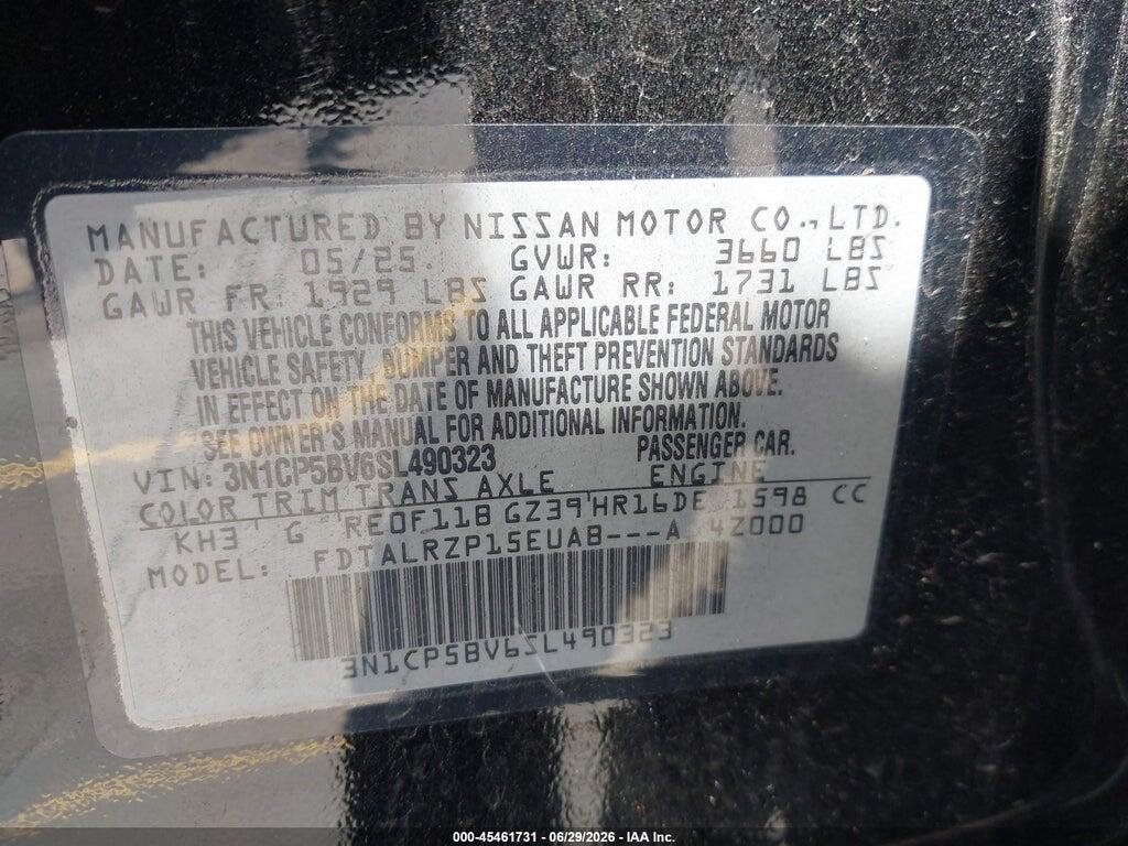 3N1CP5BV6SL490323 2025 NISSAN KICKS PLAY photo no. 9