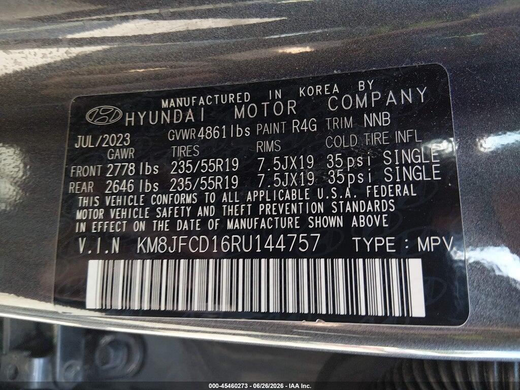 KM8JFCD16RU144757 2024 HYUNDAI TUCSON HYBRID photo no. 9