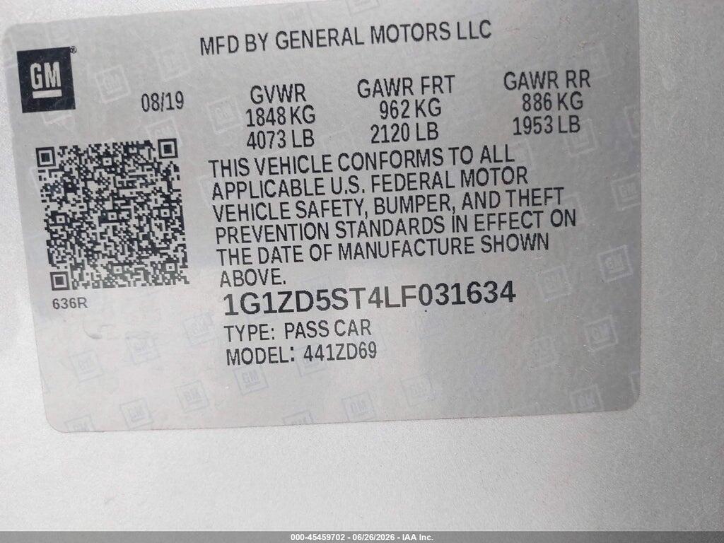 1G1ZD5ST4LF031634 2020 CHEVROLET MALIBU photo no. 9