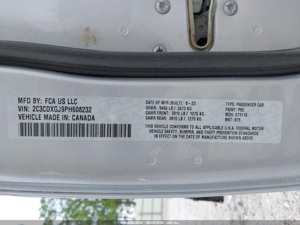 2C3CDXGJ9PH608232 2023 DODGE CHARGER photo no. 9