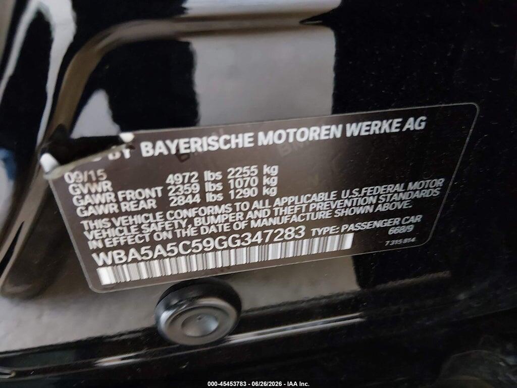 WBA5A5C59GG347283 2016 BMW 528I photo no. 9