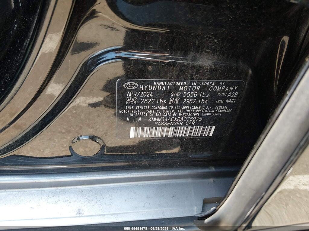 KMHM34ACXRA078975 2024 HYUNDAI IONIQ 6 photo no. 9