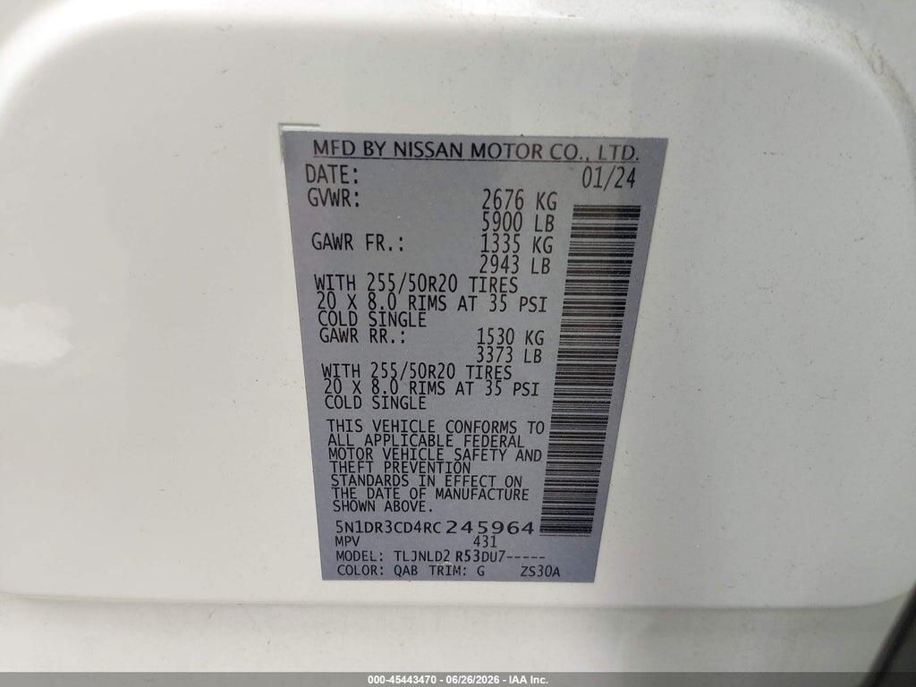 5N1DR3CD4RC245964 2024 NISSAN PATHFINDER photo no. 9