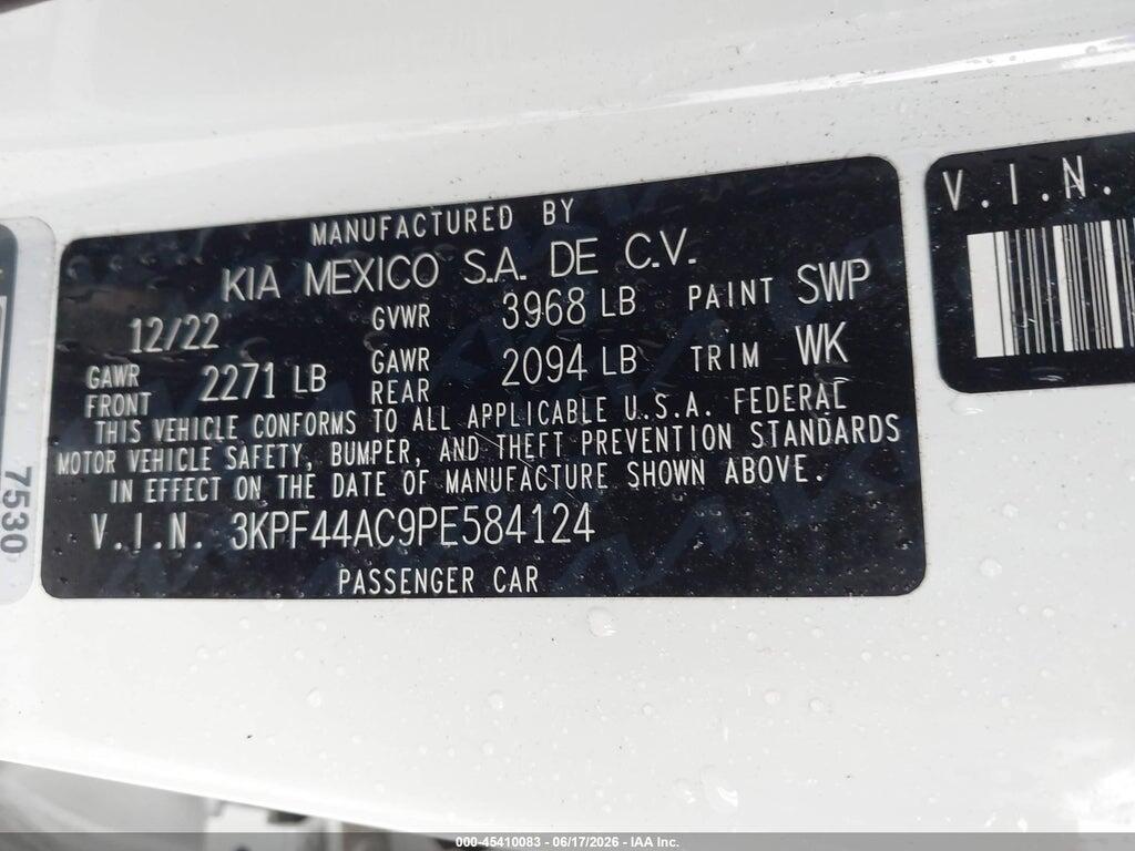 3KPF44AC9PE584124 2023 KIA FORTE photo no. 9