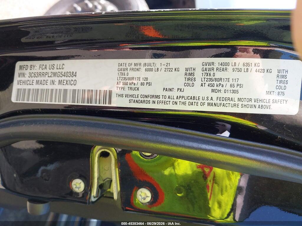 3C63RRPL2MG540384 2021 RAM 3500 photo no. 9