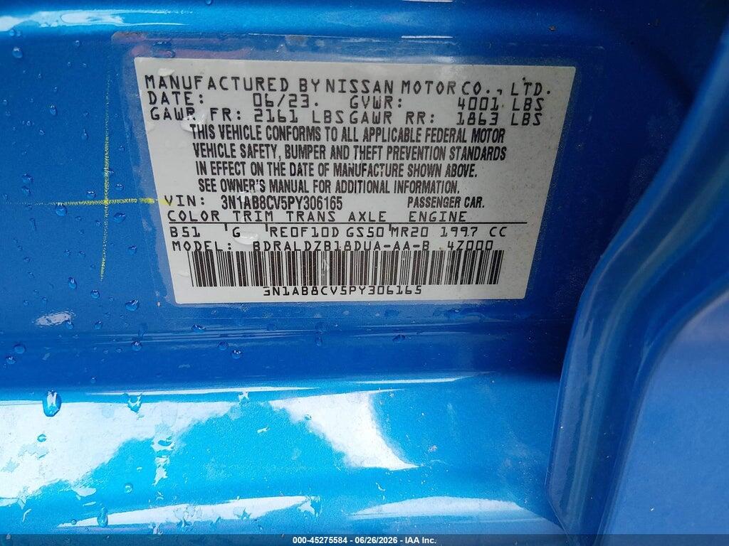 3N1AB8CV5PY306165 2023 NISSAN SENTRA photo no. 9