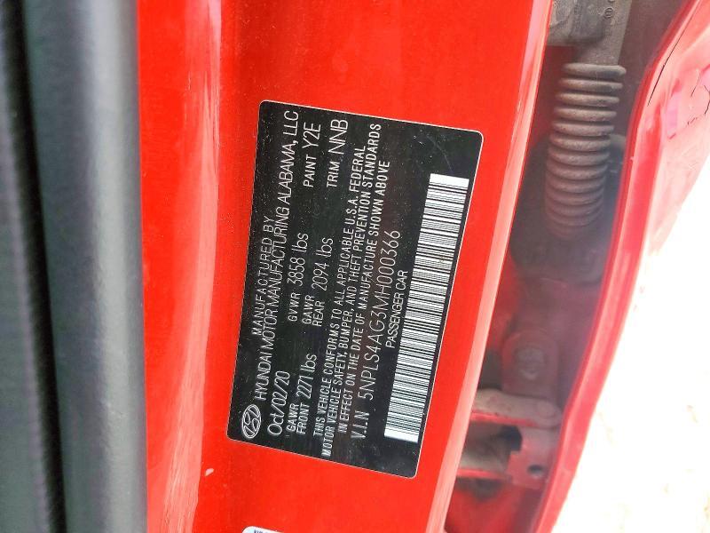 5NPLS4AG3MH000366 2021 HYUNDAI ELANTRA photo no. 12