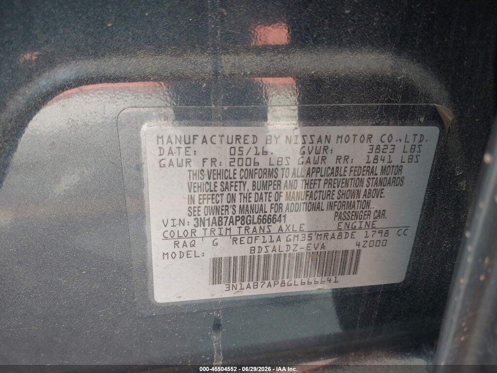 3N1AB7AP8GL666641 2016 NISSAN SENTRA photo no. 9