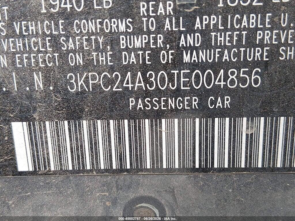 3KPC24A30JE004856 2018 HYUNDAI ACCENT photo no. 9