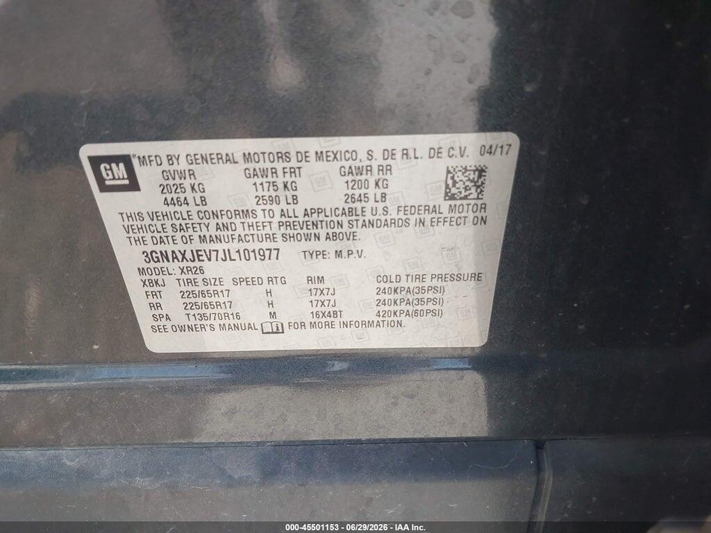 3GNAXJEV7JL101977 2018 CHEVROLET EQUINOX photo no. 9