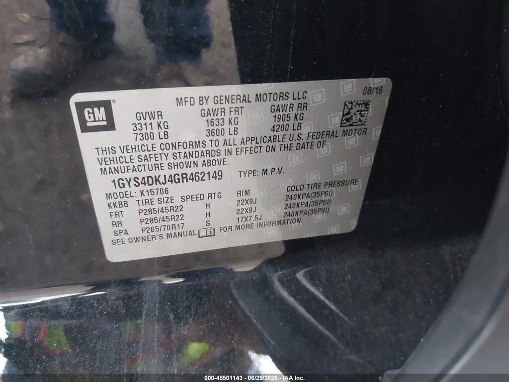 1GYS4DKJ4GR462149 2016 CADILLAC ESCALADE photo no. 9