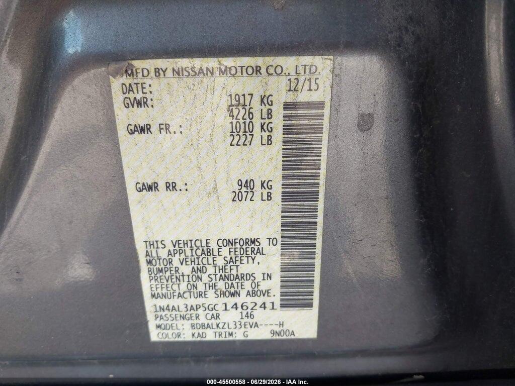 1N4AL3AP5GC146241 2016 NISSAN ALTIMA photo no. 9