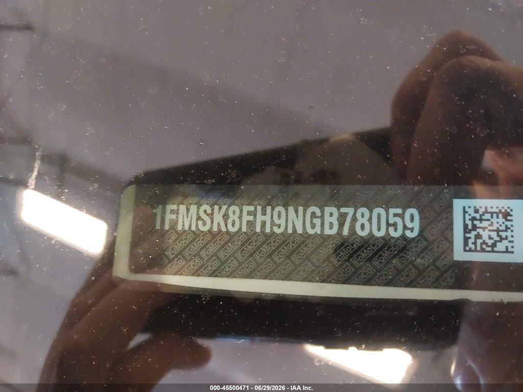 1FMSK8FH9NGB78059 2022 FORD EXPLORER photo no. 9