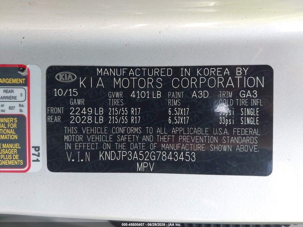KNDJP3A52G7843453 2016 KIA SOUL photo no. 9