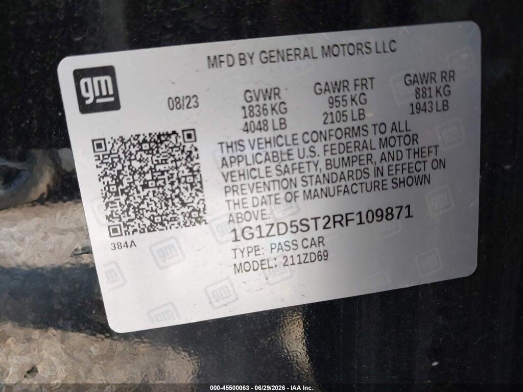1G1ZD5ST2RF109871 2024 CHEVROLET MALIBU photo no. 9