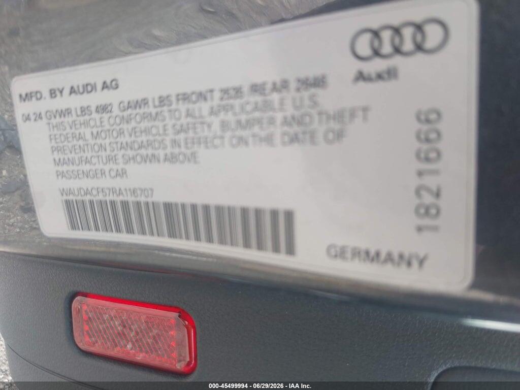 WAUDACF57RA116707 2024 AUDI A5 SPORTBACK photo no. 9