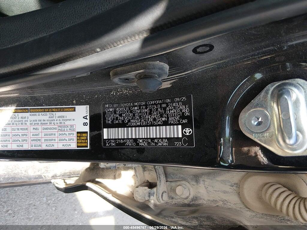 JTDBCMFE8T3115040 2026 TOYOTA COROLLA HYBRID photo no. 9