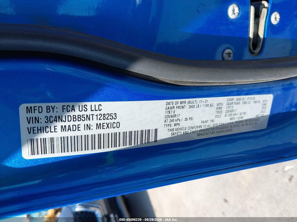 3C4NJDBB5NT128253 2022 JEEP COMPASS photo no. 9