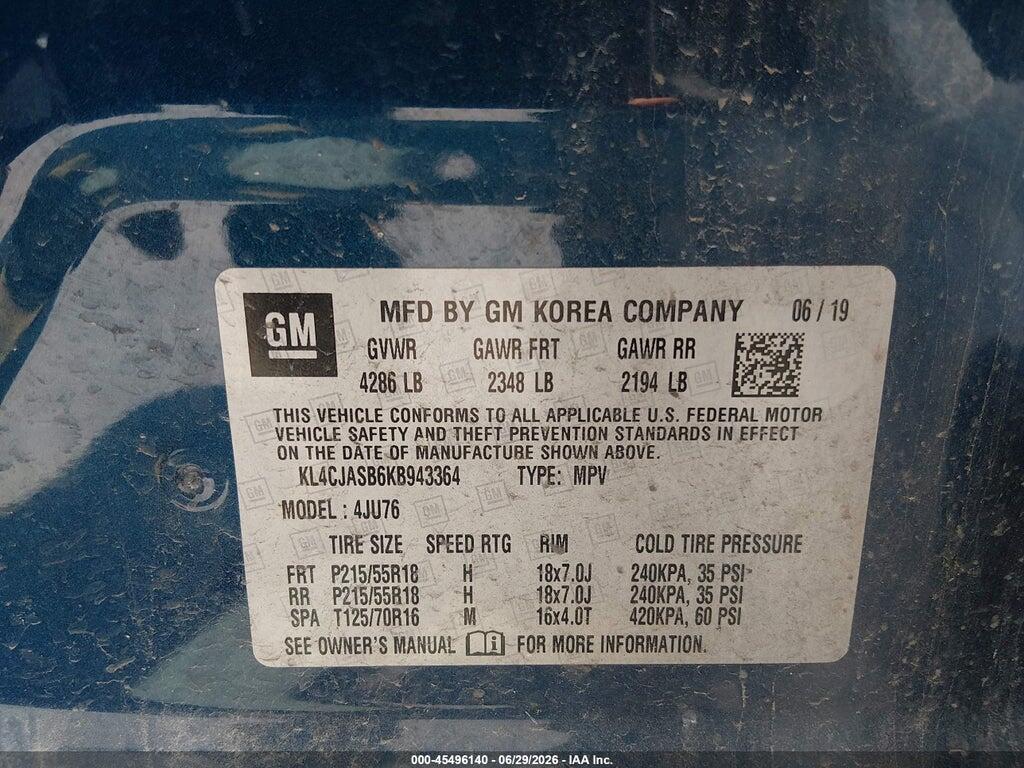 KL4CJASB6KB943364 2019 BUICK ENCORE photo no. 9