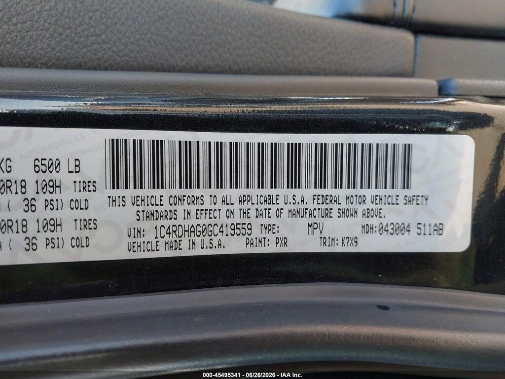 1C4RDHAG0GC419559 2016 DODGE DURANGO photo no. 9