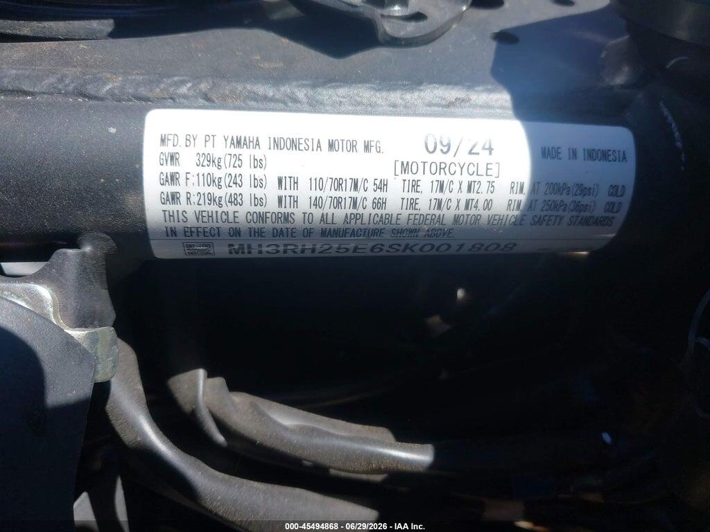 MH3RH25E6SK001808 2025 YAMAHA YFZ320 photo no. 10