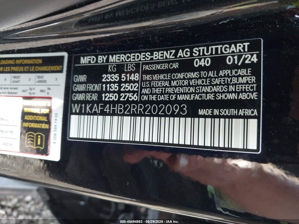 W1KAF4HB2RR202093 2024 MERCEDES-BENZ C 300 photo no. 9