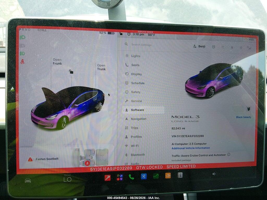 5YJ3E1EA9JF032289 2018 TESLA MODEL 3 photo no. 7