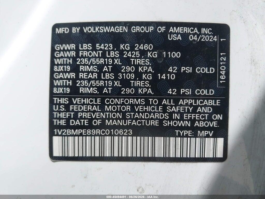 1V2BMPE89RC010623 2024 VOLKSWAGEN ID.4 photo no. 9