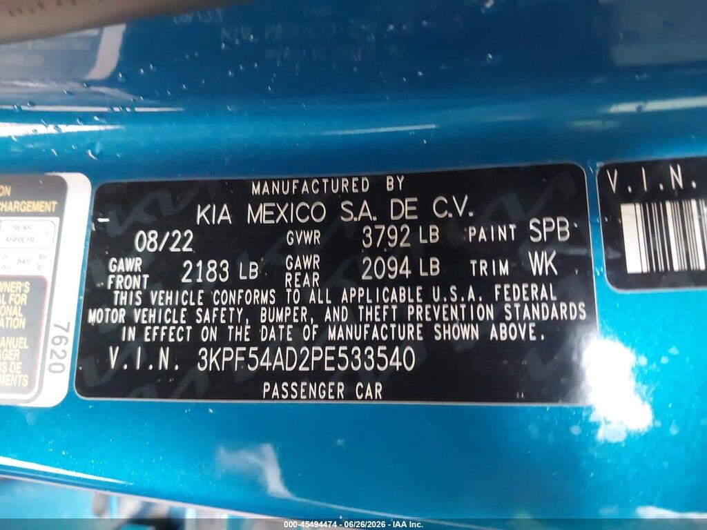 3KPF54AD2PE533540 2023 KIA FORTE photo no. 9