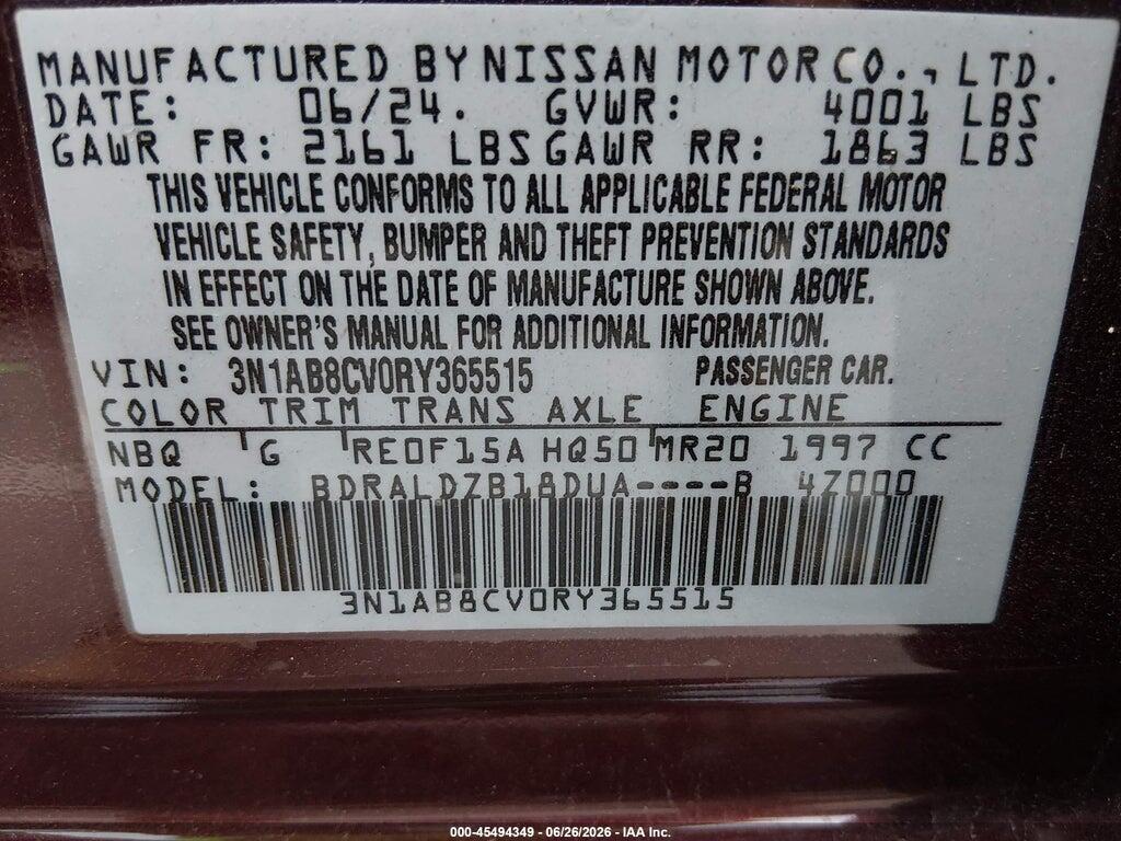 3N1AB8CV0RY365515 2024 NISSAN SENTRA photo no. 9