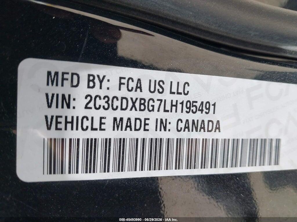 2C3CDXBG7LH195491 2020 DODGE CHARGER photo no. 9