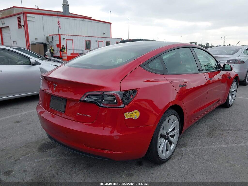 5YJ3E1EB2NF272315 2022 TESLA MODEL 3 photo no. 4