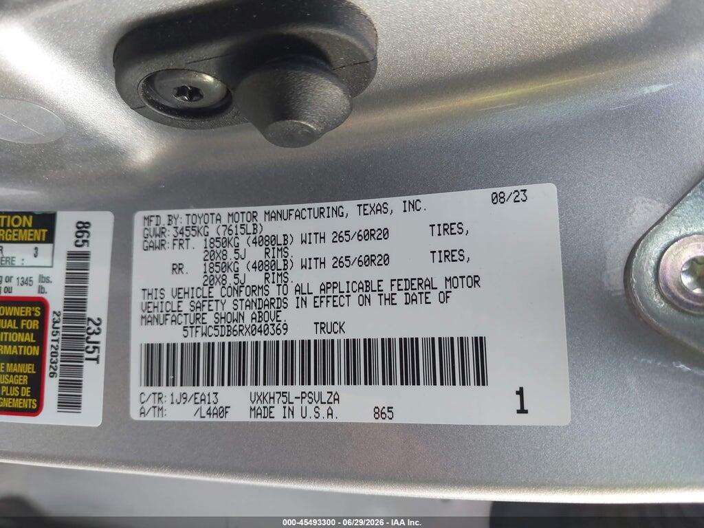 5TFWC5DB6RX040369 2024 TOYOTA TUNDRA HYBRID photo no. 9