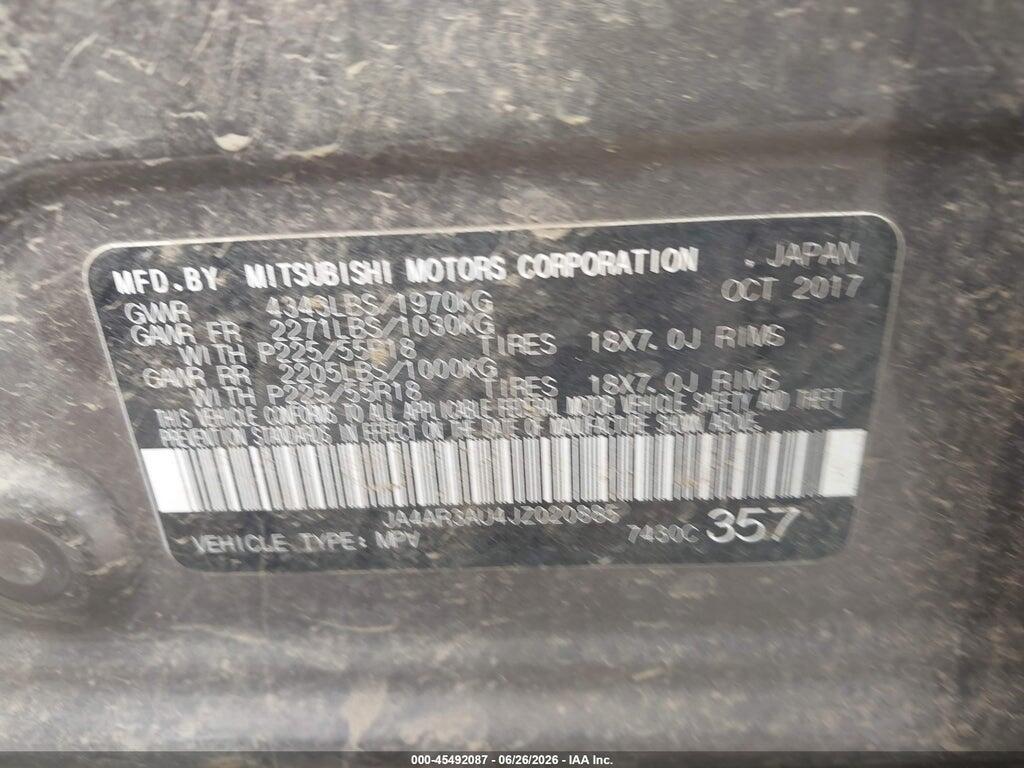 JA4AR3AU4JZ020885 2018 MITSUBISHI OUTLANDER SPORT photo no. 9