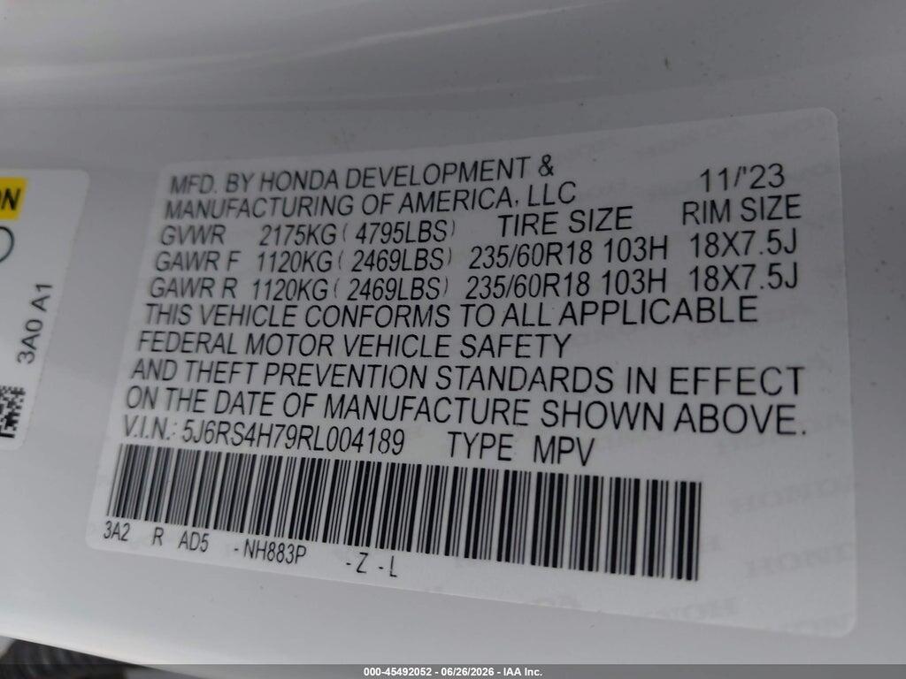 5J6RS4H79RL004189 2024 HONDA CR-V photo no. 9