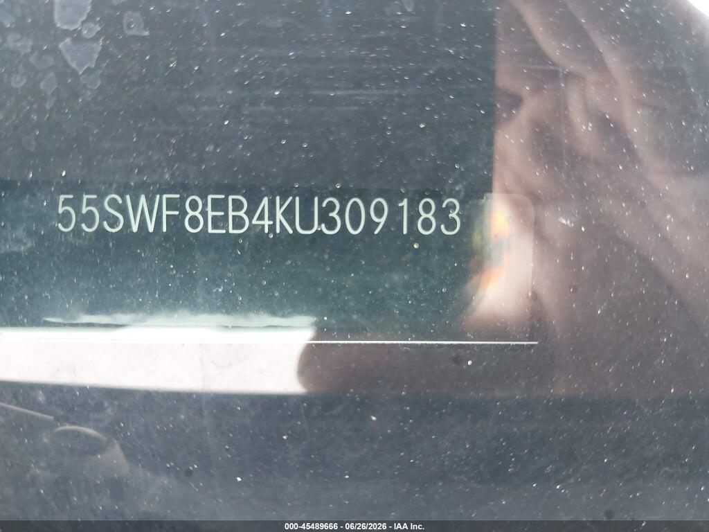 55SWF8EB4KU309183 2019 MERCEDES-BENZ C 300 photo no. 9