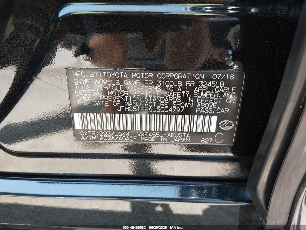 JTHC51FF6J5004797 2018 LEXUS LS 500 photo no. 9