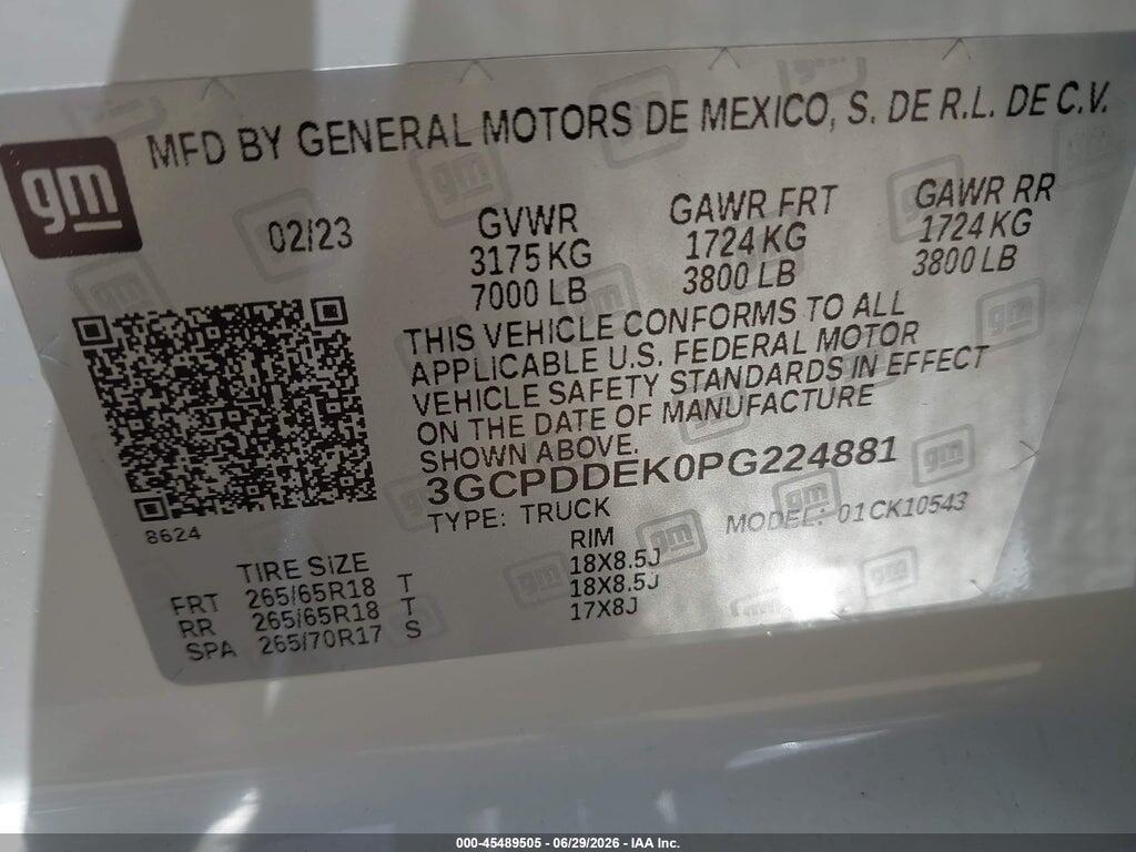 3GCPDDEK0PG224881 2023 CHEVROLET SILVERADO 1500 photo no. 9
