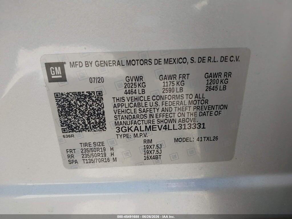 3GKALMEV4LL313331 2020 GMC TERRAIN photo no. 9