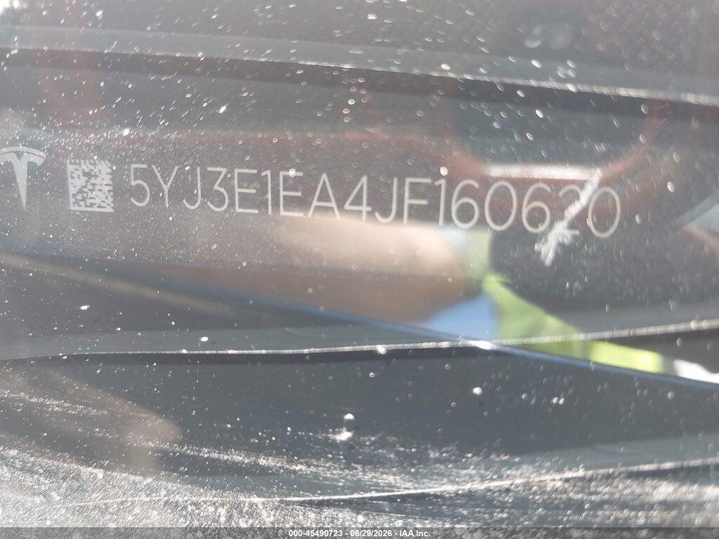 5YJ3E1EA4JF160620 2018 TESLA MODEL 3 photo no. 9