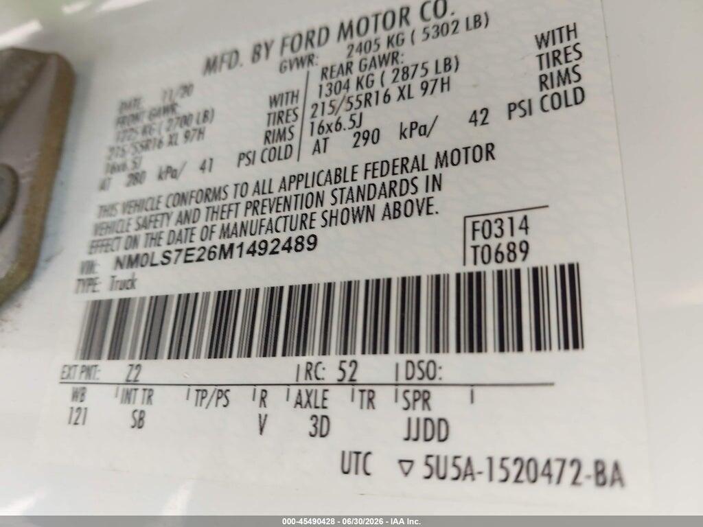 NM0LS7E26M1492489 2021 FORD TRANSIT CONNECT photo no. 9