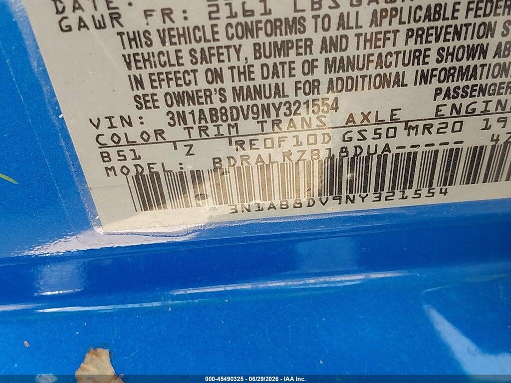 3N1AB8DV9NY321554 2022 NISSAN SENTRA photo no. 9