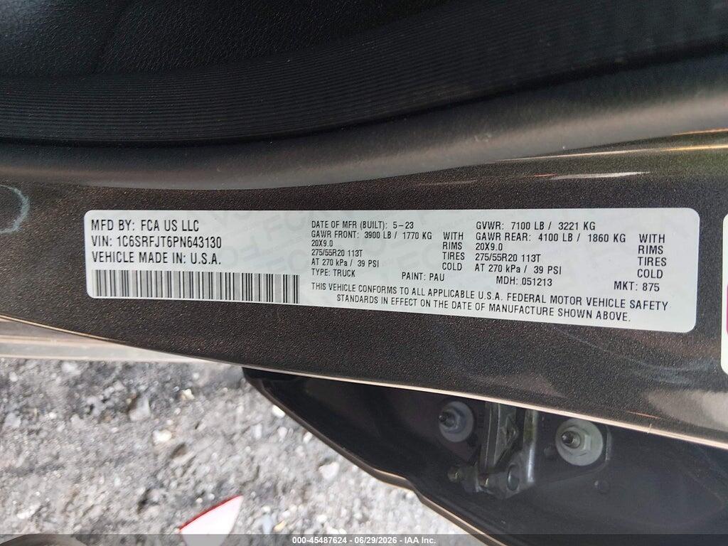 1C6SRFJT6PN643130 2023 RAM 1500 photo no. 9