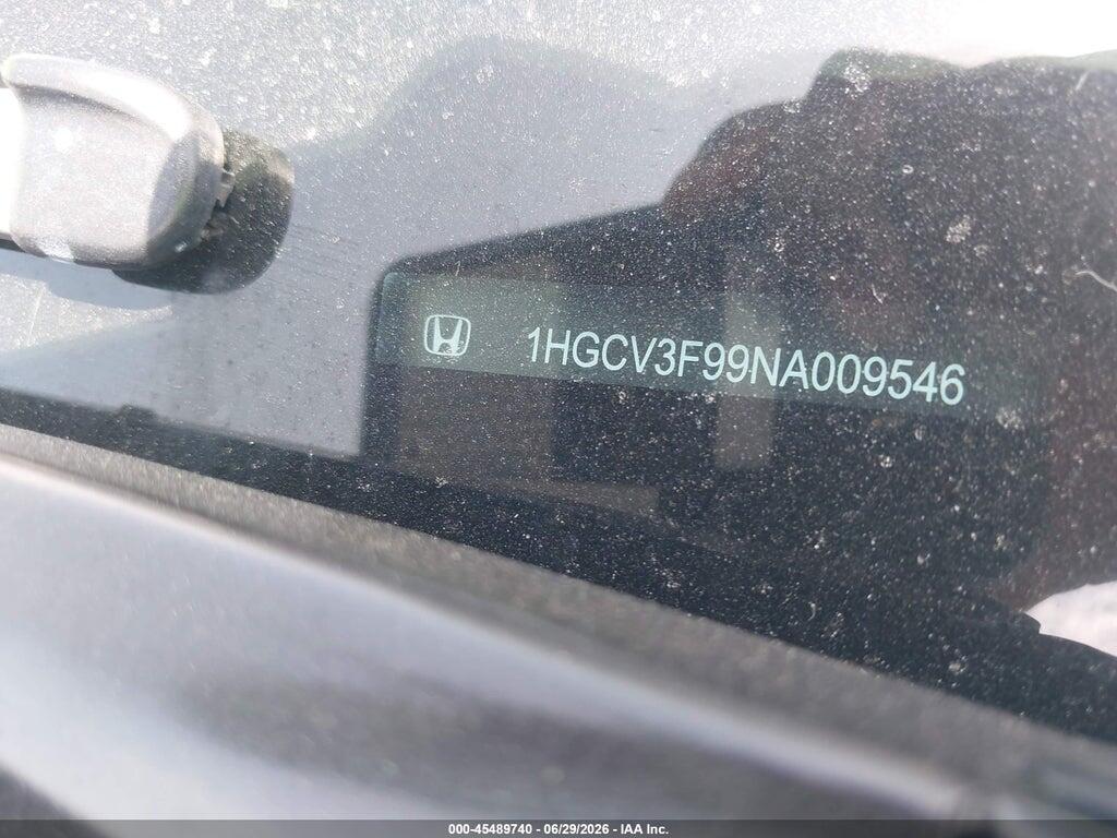 1HGCV3F99NA009546 2022 HONDA ACCORD HYBRID photo no. 9