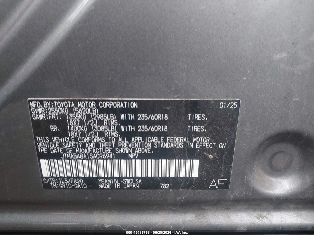 JTMABABA1SA096941 2025 SUBARU SOLTERRA photo no. 9
