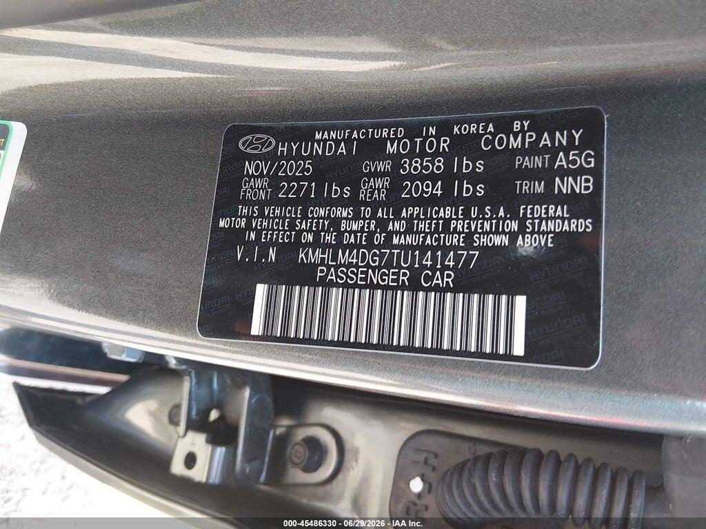 KMHLM4DG7TU141477 2026 HYUNDAI ELANTRA photo no. 9