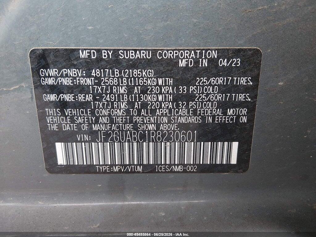 JF2GUABC1R8230601 2024 SUBARU CROSSTREK photo no. 9