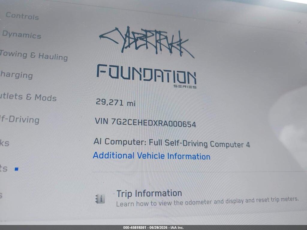 7G2CEHEDXRA000654 2024 TESLA CYBERTRUCK photo no. 7