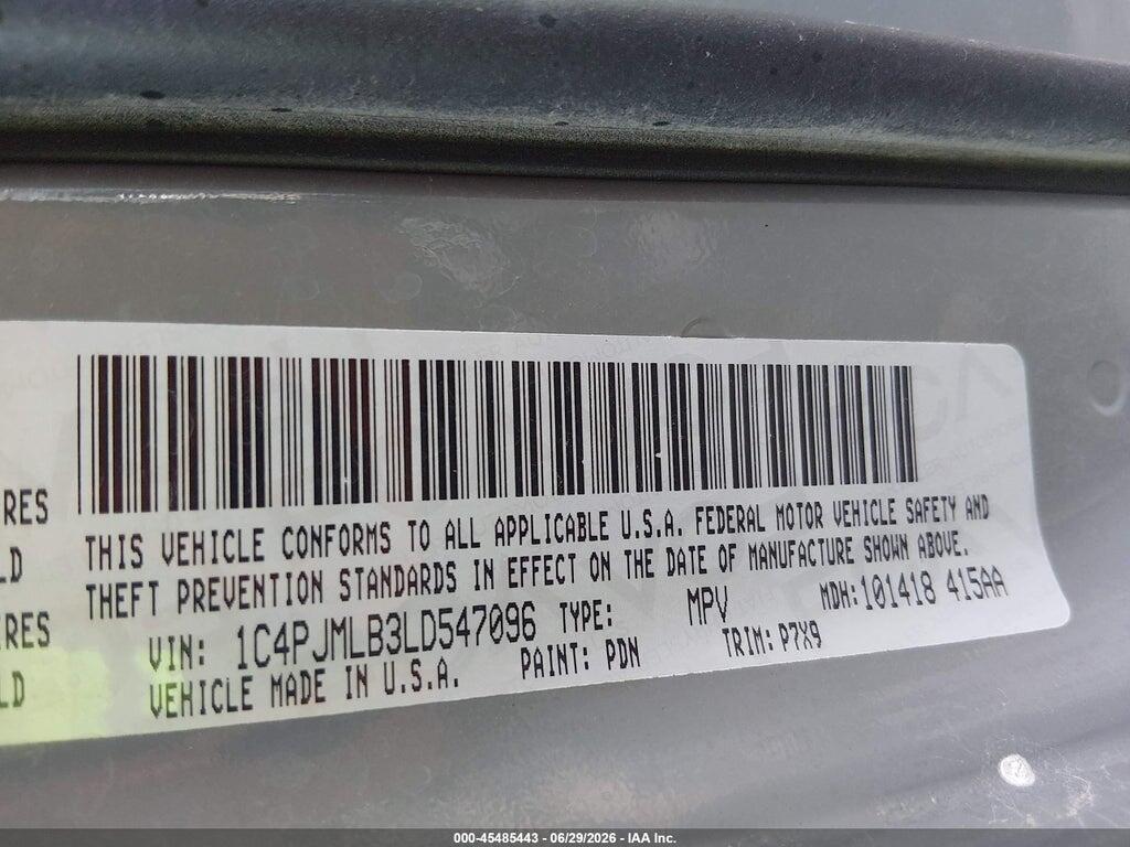 1C4PJMLB3LD547096 2020 JEEP CHEROKEE photo no. 9