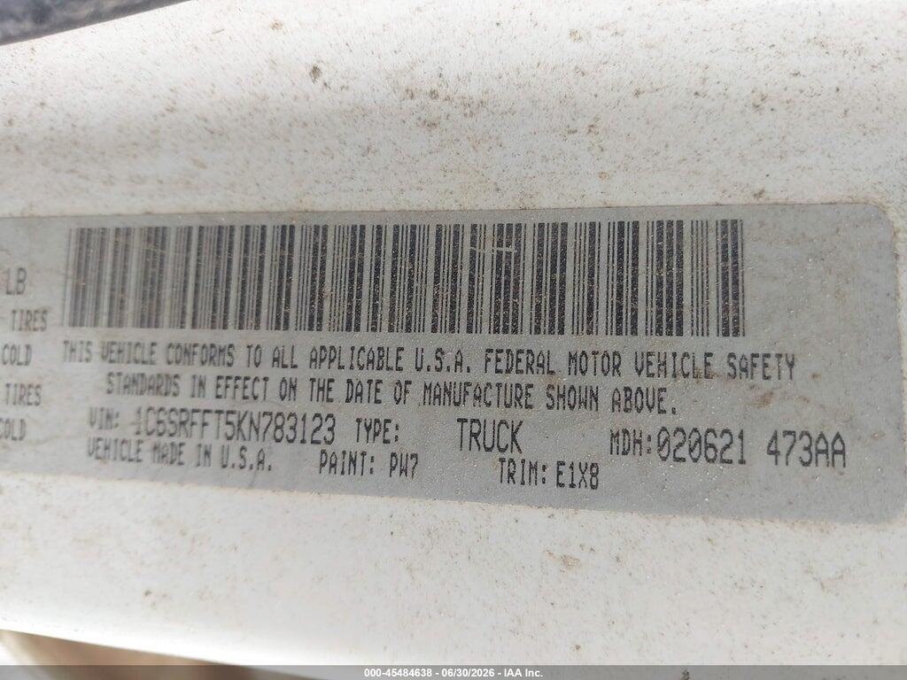 1C6SRFFT5KN783123 2019 RAM 1500 photo no. 9